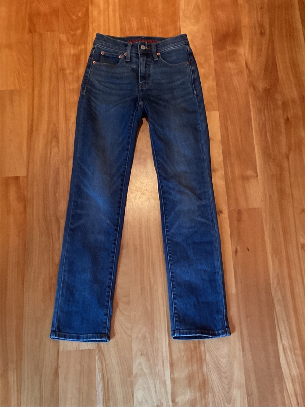Lucky Brand Women's Straight Leg Jeans in Blue Wash
